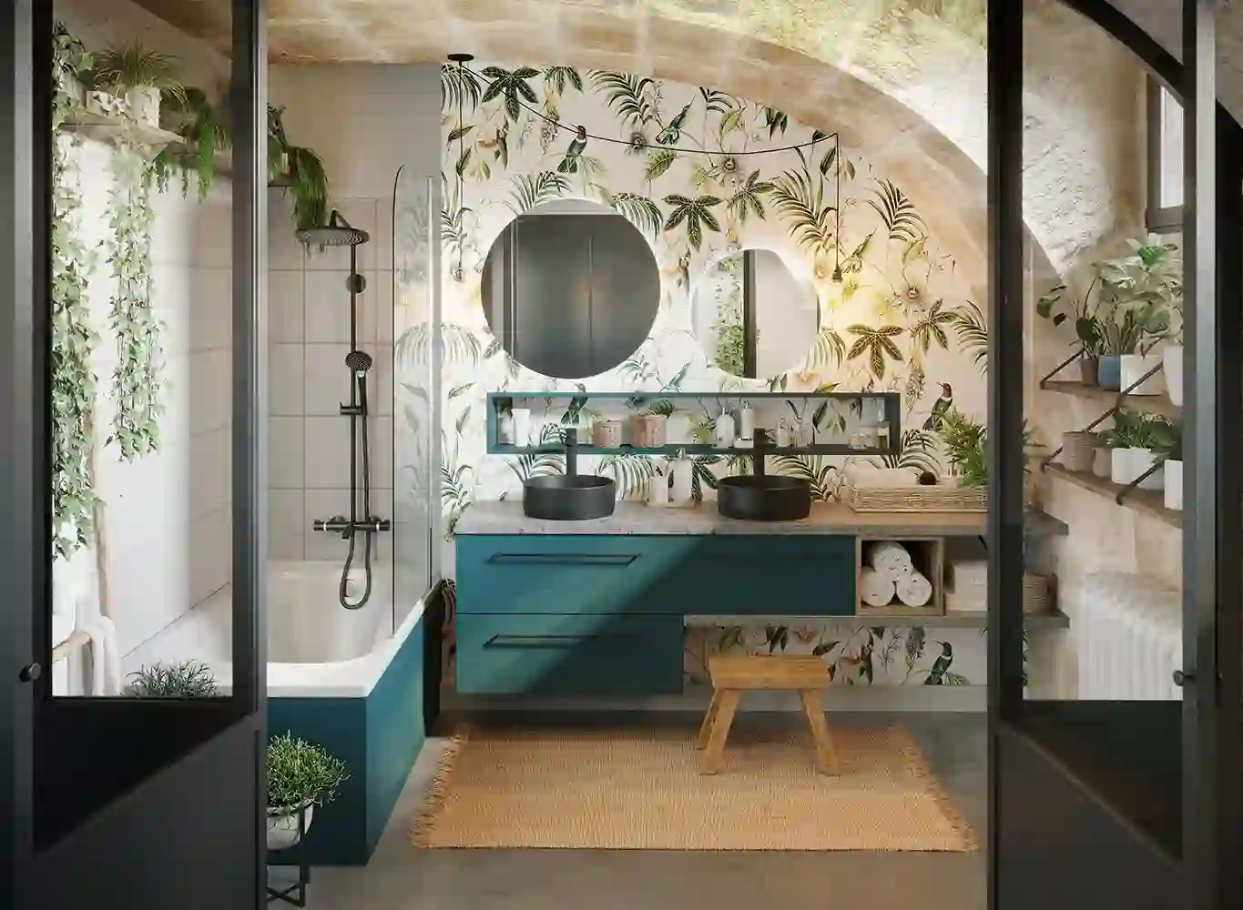 salle-de-bain-jungle